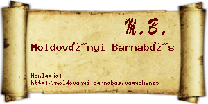 Moldoványi Barnabás névjegykártya