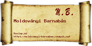 Moldoványi Barnabás névjegykártya